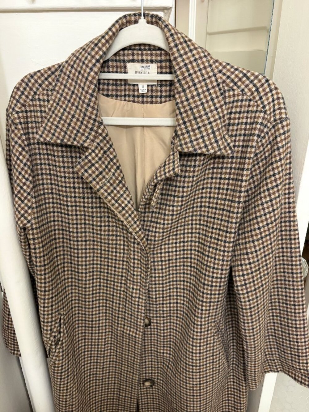 If By Sea Menswear Checked Plain Coat